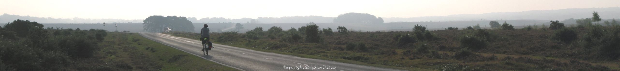 A panoramic view across Denny Lodge in the New Forest